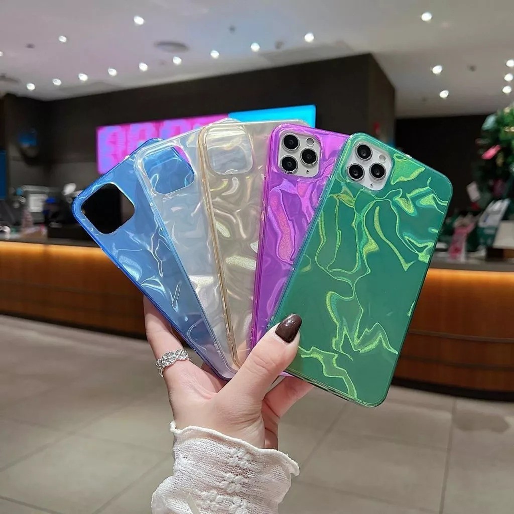 เคสโฮโลแกรมสีเงิน SAMSUNG A07 A17 A16 A36 OPPOO A3X A5 2025 A5X A60 Y03 Y19S Y28 Y53S ETC ล่าสุดปลอก