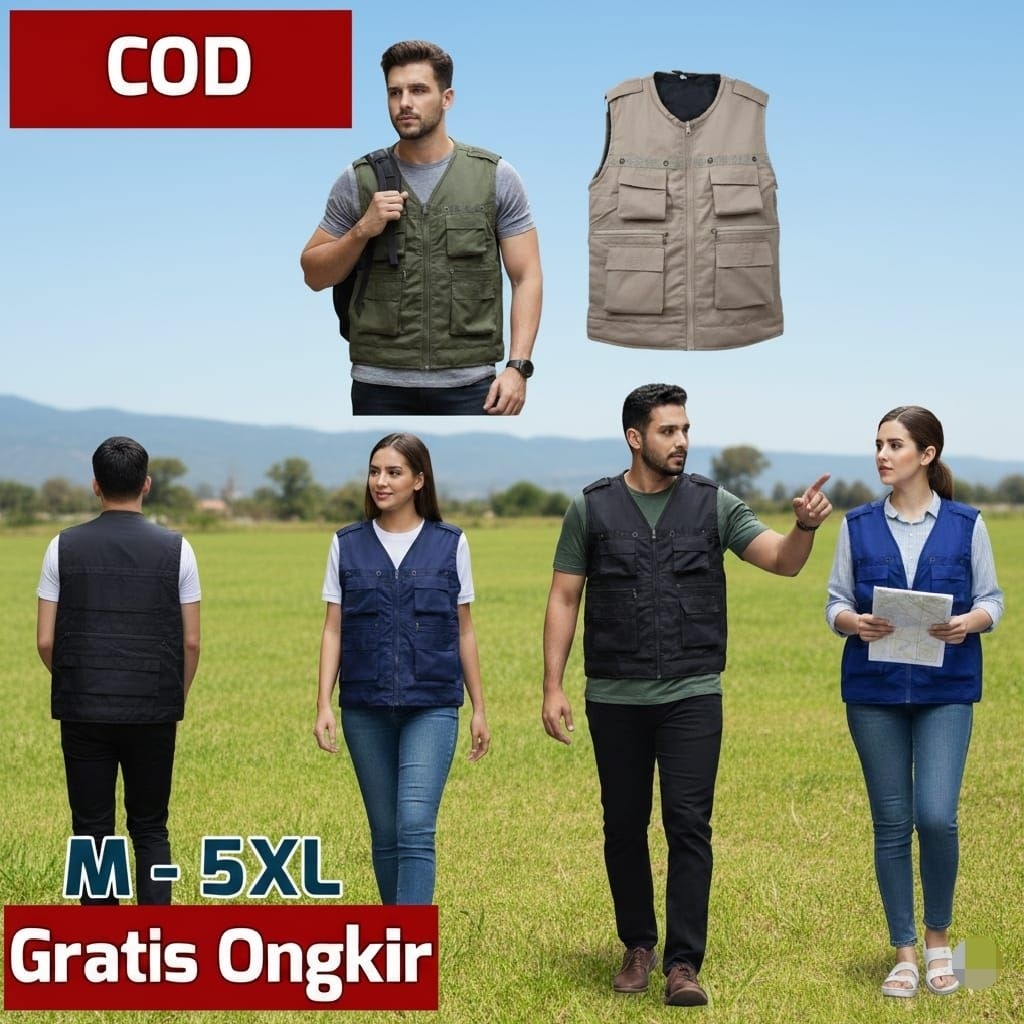 MULTIFUNCTIONAL FIELD CARGO VEST - TACTICAL VEST - ACTIVITY VEST - REST/VEST