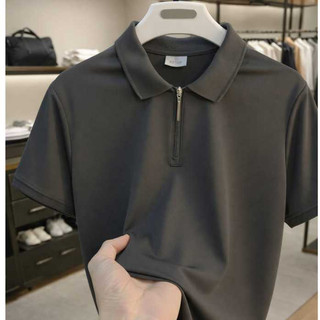 Kaos Polo Shirt Zipper pria Lengan Pendek Baju Kerah pria bahan adem dan stylish nyaman dipakai
