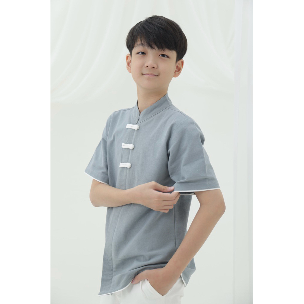 KEMEJA TINYCLOUDS - HAO BOY I Boys Qipao Shirt I AGE OF PROSPERITY COLLECTION