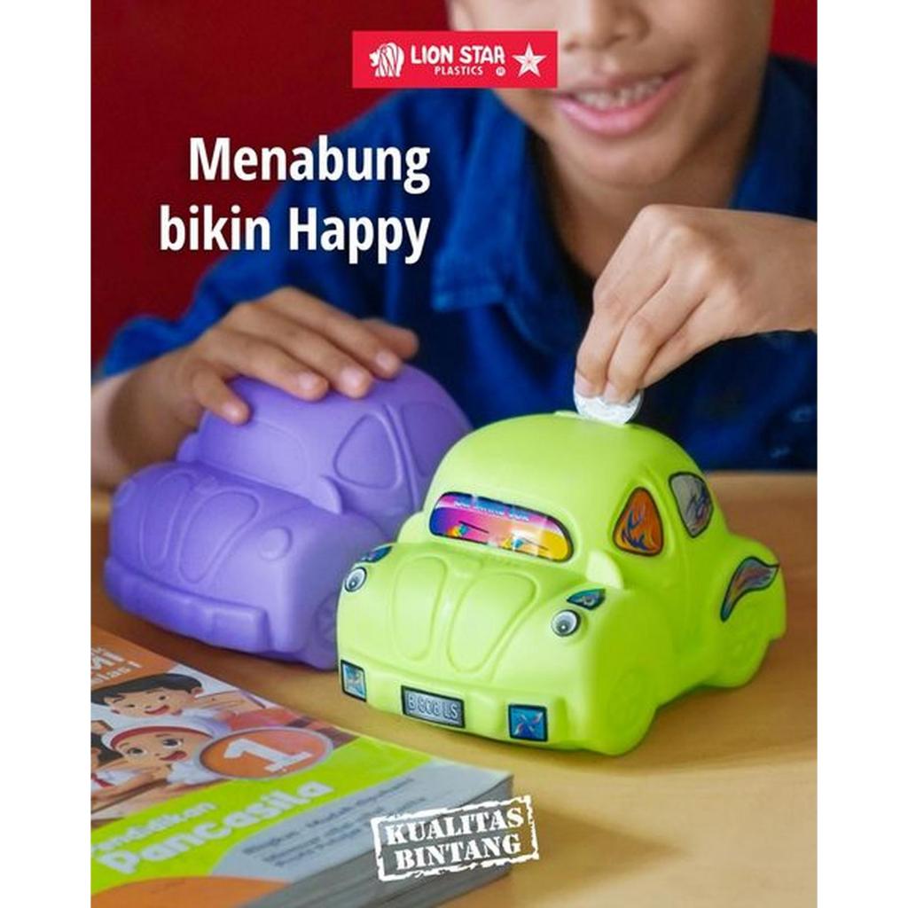 Lion Star SV-7 กล่องประหยัดรถพลาสติก Piggy Bank ของขวัญพลาสติกรถ Piggy Bank Lion Star SV-7 กล่องประห