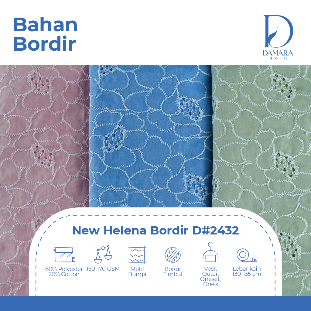 ผ้าปัก Helana ใหม่ D 2432
