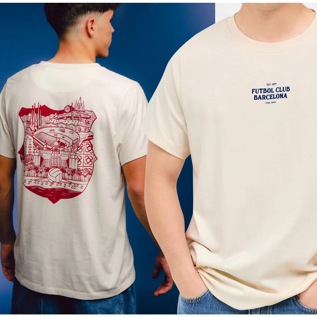 KATUN เสื้อยืดแฟนฟุตบอล Barcelona Futbol Club Unofficial - ผ้าฝ้ายหวี 24 วินาที