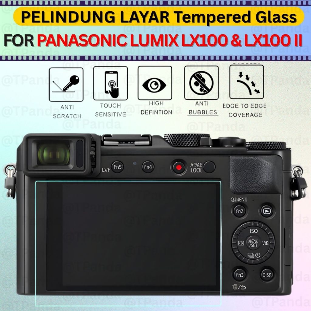 LAYER PANASONIC LUMIX LX100 MARK 1 & LX100 II MARK 2 กระจกนิรภัยป้องกันหน้าจอกล้อง Anti-Scratch LCD 