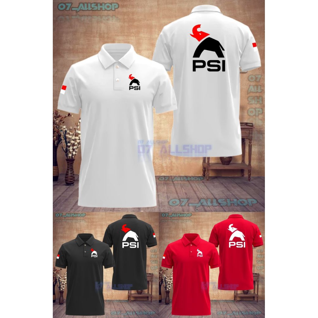 ล่าสุด PSI GAJAH PARTY เสื้อโปโลปุ่มเสื้อคอปกสําหรับผู้ชายและผู้หญิง Unisex อินโดนีเซียที่กําหนดเอง
