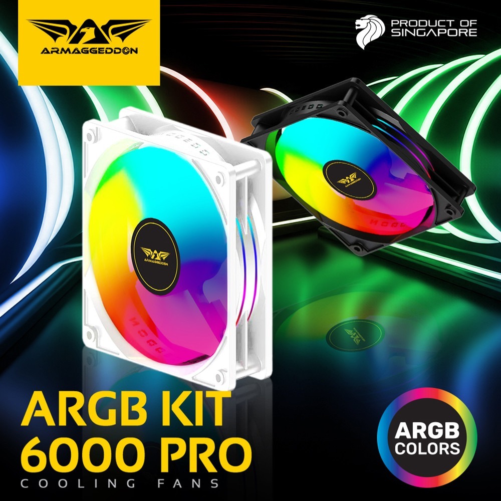 ARMAGGEDDON FAN CASING ARGB KIT 6000 PRO 4FAN PC COOLING FAN 120MM