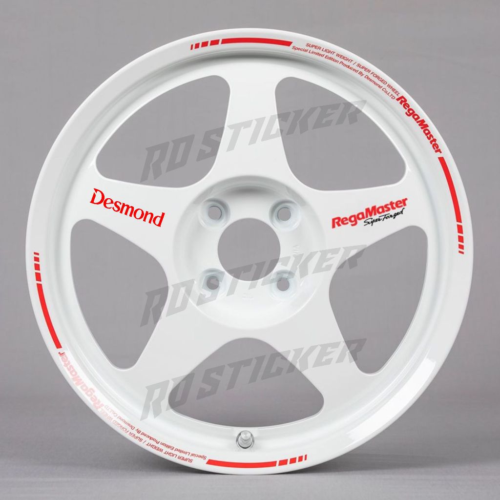 สติ๊กเกอร์อีโว RIM. DESMOND REGAMASTER SUPER FORGED SET LIPS RIM STICKER