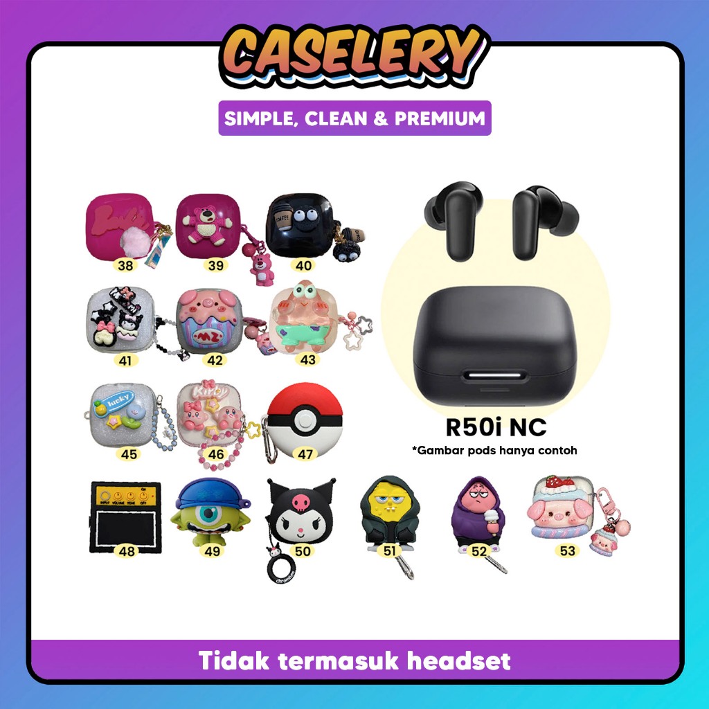 [NC] เคส Soundcore R50i NC ตัวละครใหม่ระดับพรีเมียมซิลิโคนอ่อนนุ่ม MikeWazowski Pokemon Ball