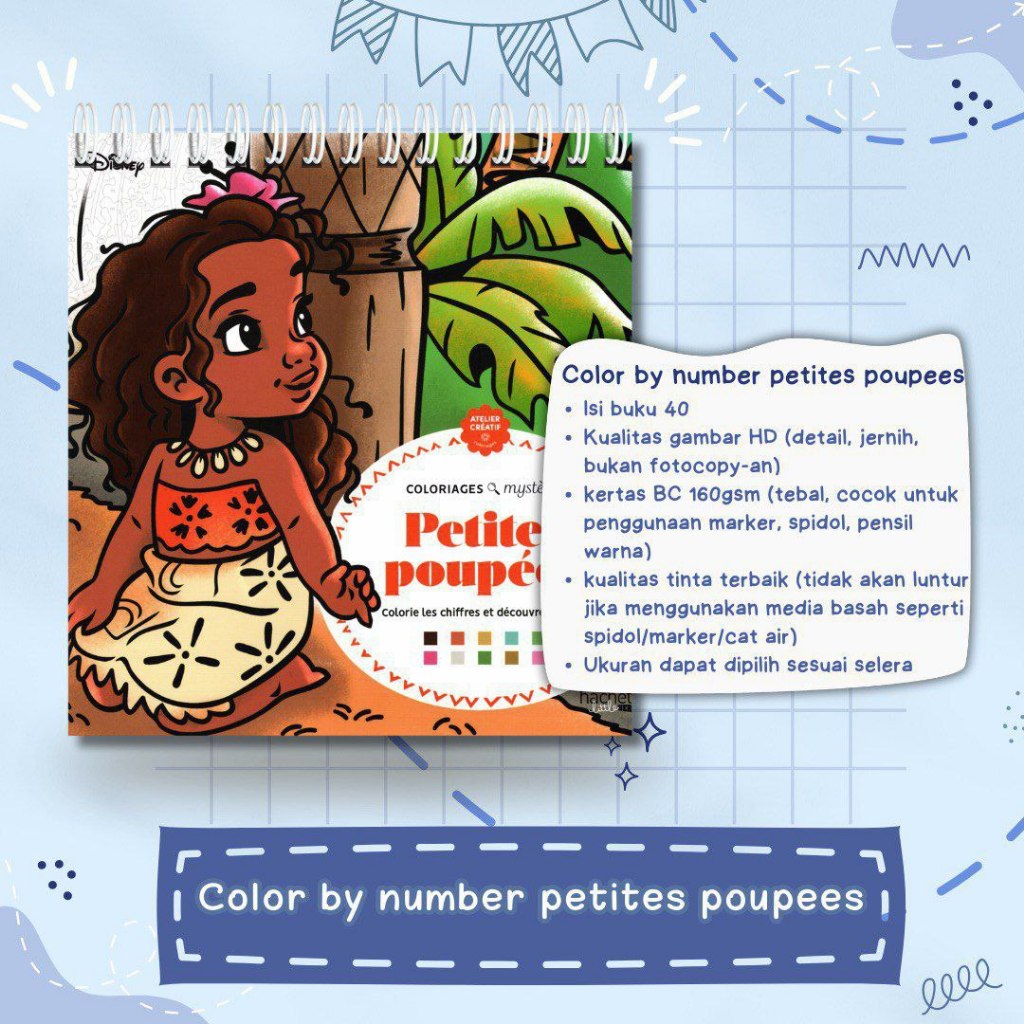 สมุดระบายสี Color By Number Petites Poupees