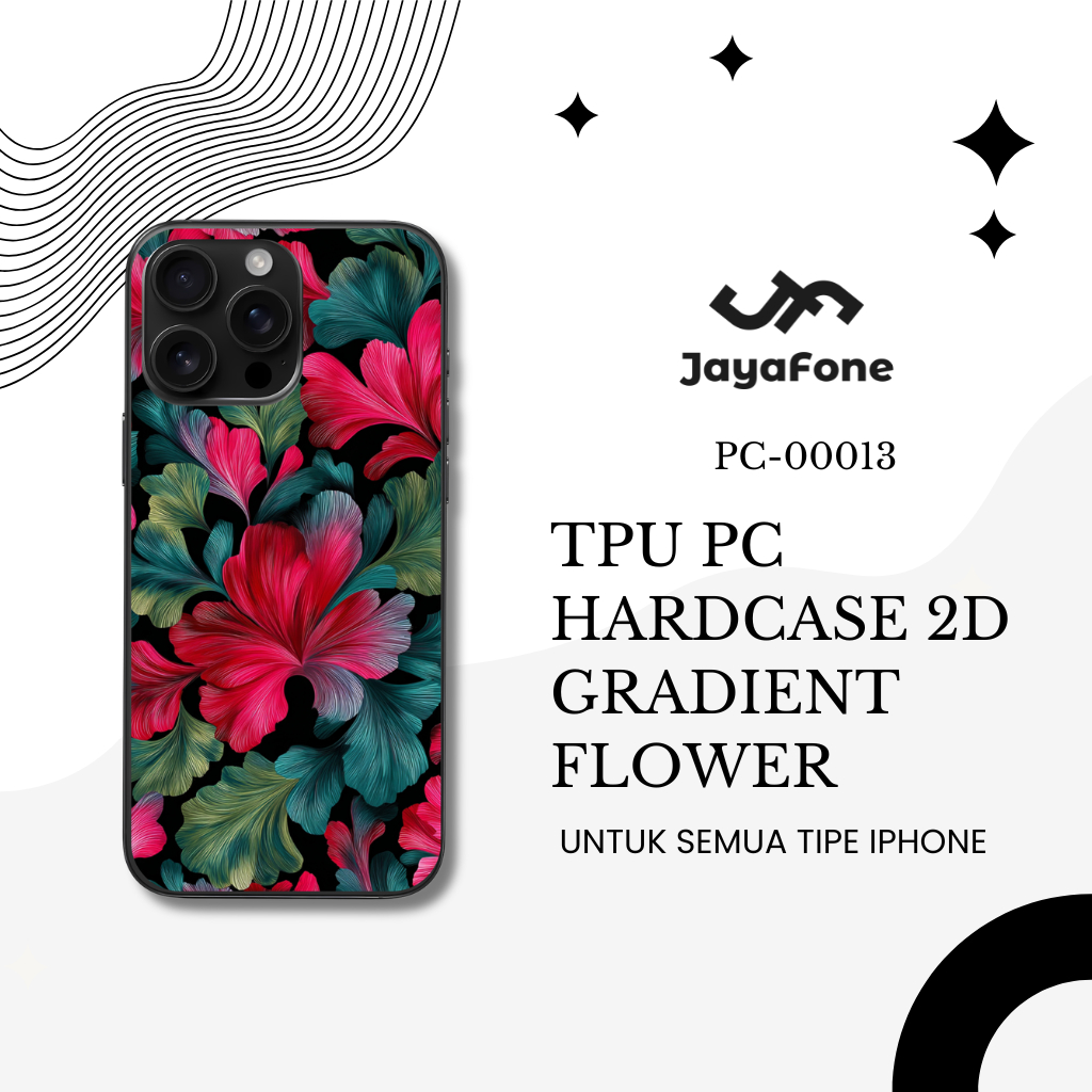 HP Jayafone - TPU PC Gradient Flower Hardcase เคสโทรศัพท์ 02 ทุกประเภท iPhone 17 PRO Max 16 Pro Max