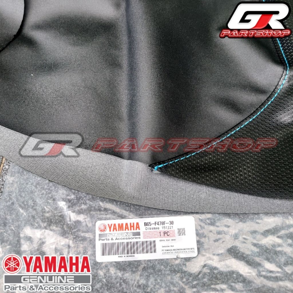ต้นฉบับ YAMAHA AEROX ที่นั่งฝาครอบ YGP หนังโฟม PROTECTOR JOG ฝาครอบที่นั่ง JAITAN BLUE B65-F470F-30