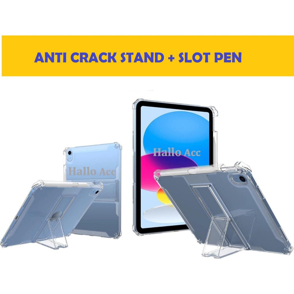 เคส Ipad Gen 10 / Ipad Gen 10 10.9" 2022 ขาตั้งป้องกันการแตกซิลิโคนใส