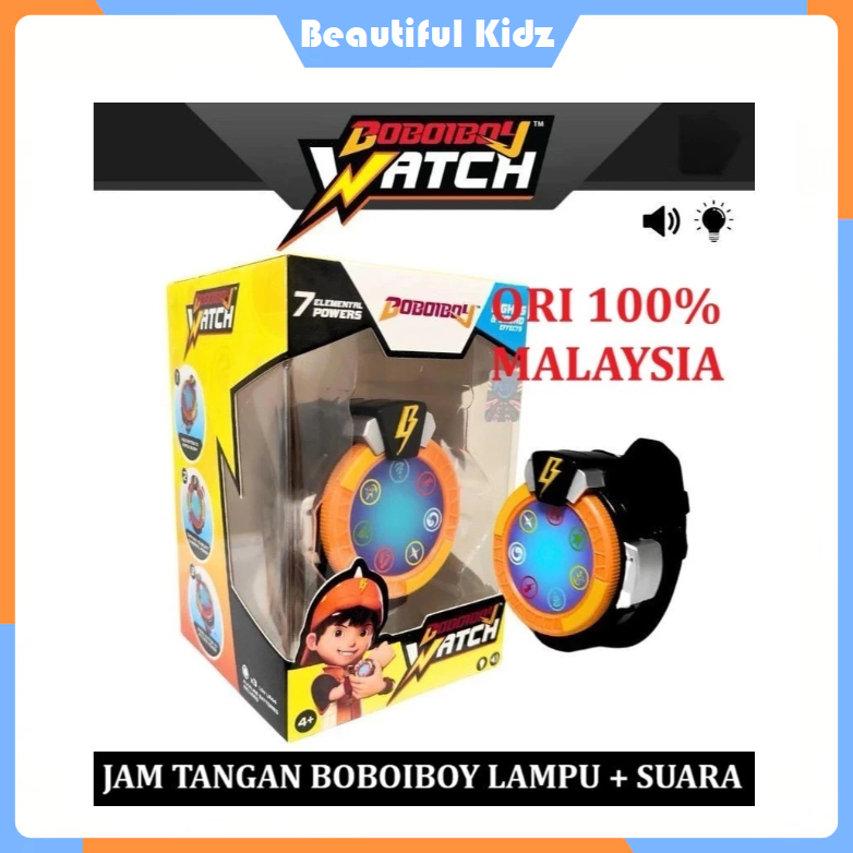 READYSTOCK ( Free Batre Cadangan ) Jam Tangan Boboiboy 7 Elemental Powers Original Import Malaysia w