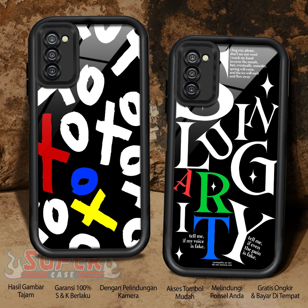 เคส Hp สําหรับ SAMSUNG A03S A037F KATA1 SoftCase เคสเคลือบเงา Handphone แก้วซิลิโคน