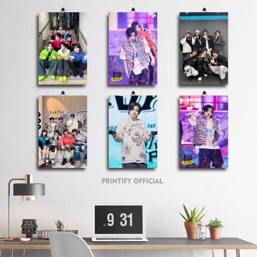 Kpop Kickflip Choi Minje ตกแต่งผนัง / Printify อย่างเป็นทางการ / โปสเตอร์การศึกษา / MZX|SNP5