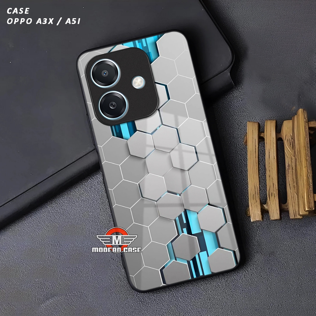 HP Modern - Softcase Glass Glitter Glass สําหรับ OPPO A5i, OPPO A3X, OPPO A5X - ใหม่ล่าสุด OPPO A5i 