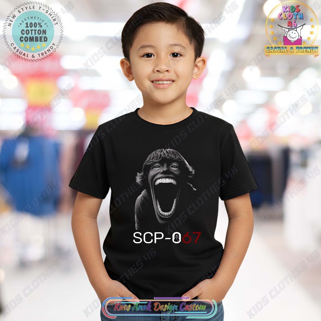 เสื้อยืดเด็ก เสื้อยืดแขนสั้นเด็ก เสื้อยืดเด็กชายและเด็กหญิง SCP 067