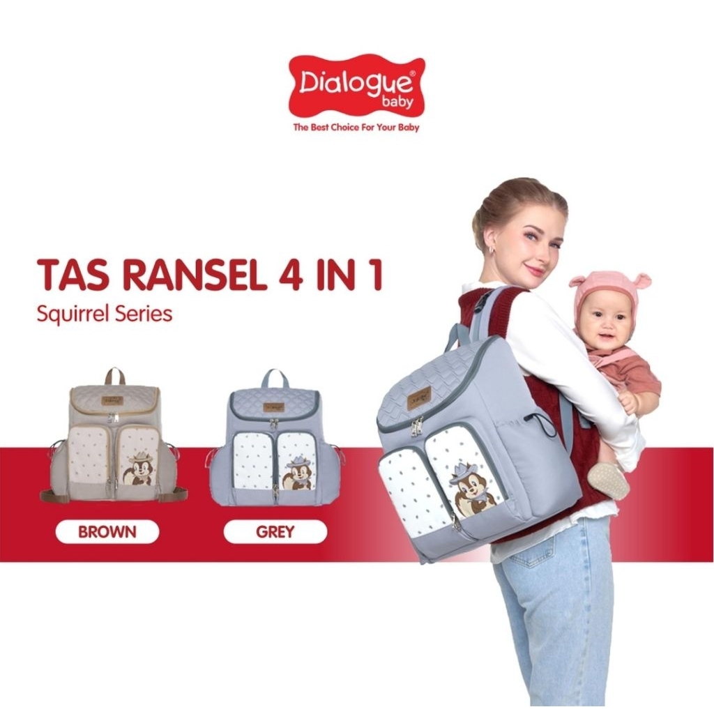 กระเป๋าเป้สะพายหลัง Dialogue Baby 4-in-1 Squirrel Series