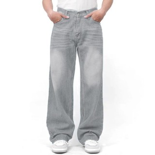 Celana Jeans Panjang Pria Washed Baggy Pants Korean Style Oversize Loose Longgar Gombrong