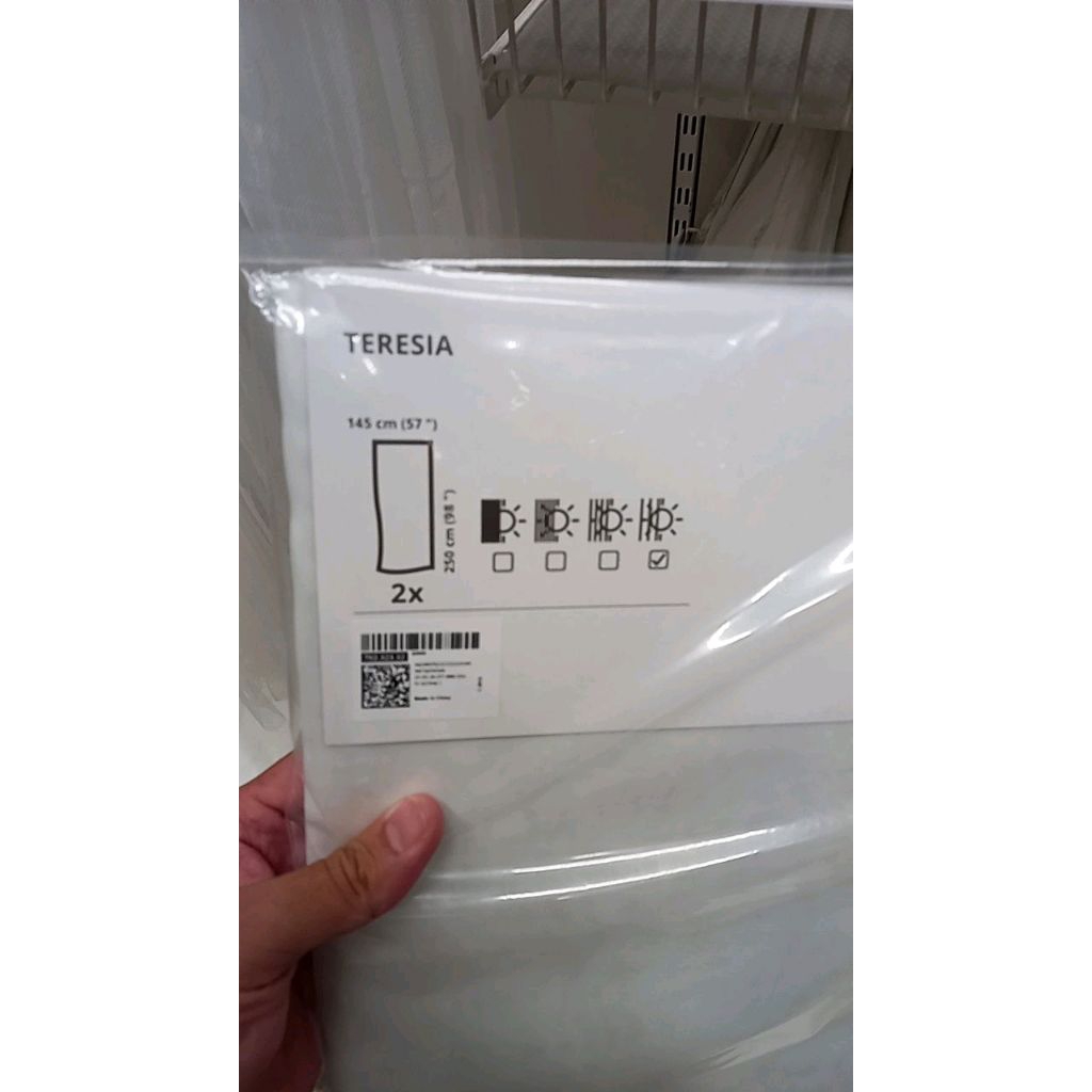 LKEA Curtain Lace Net Vitrase 145x250cm บรรจุ 2 เส้น KR5159