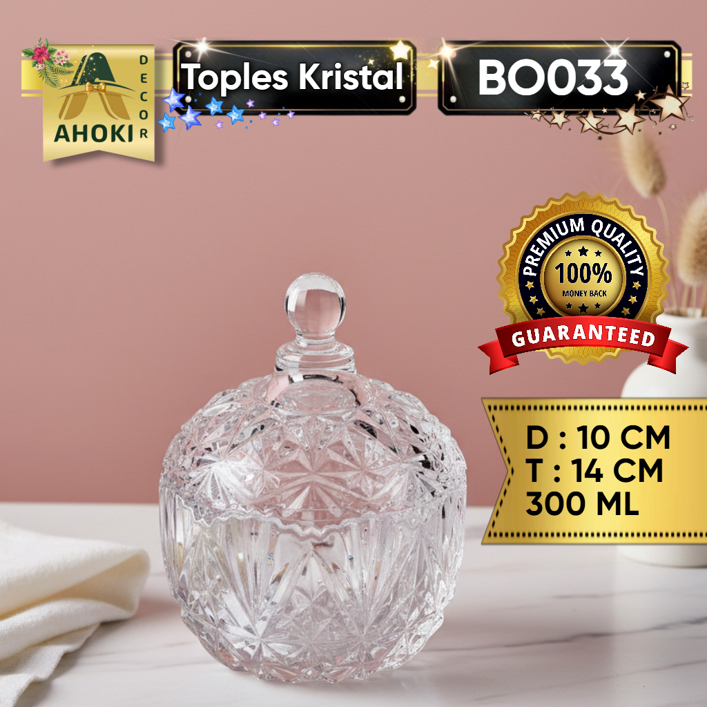 BO031 แก้ว Candy Jar เค้กแก้ว Candy Crystal Jars คุกกี้ Mini