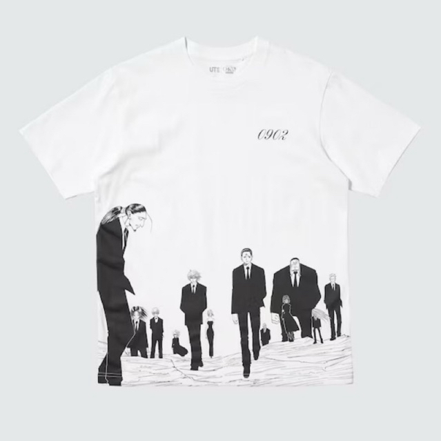 เสื้อยืด Uniqlo x Manga Hunter x Hunter 02 | UT SHUEISHA 100th Short Sleeve Mens Womens - สีขาว