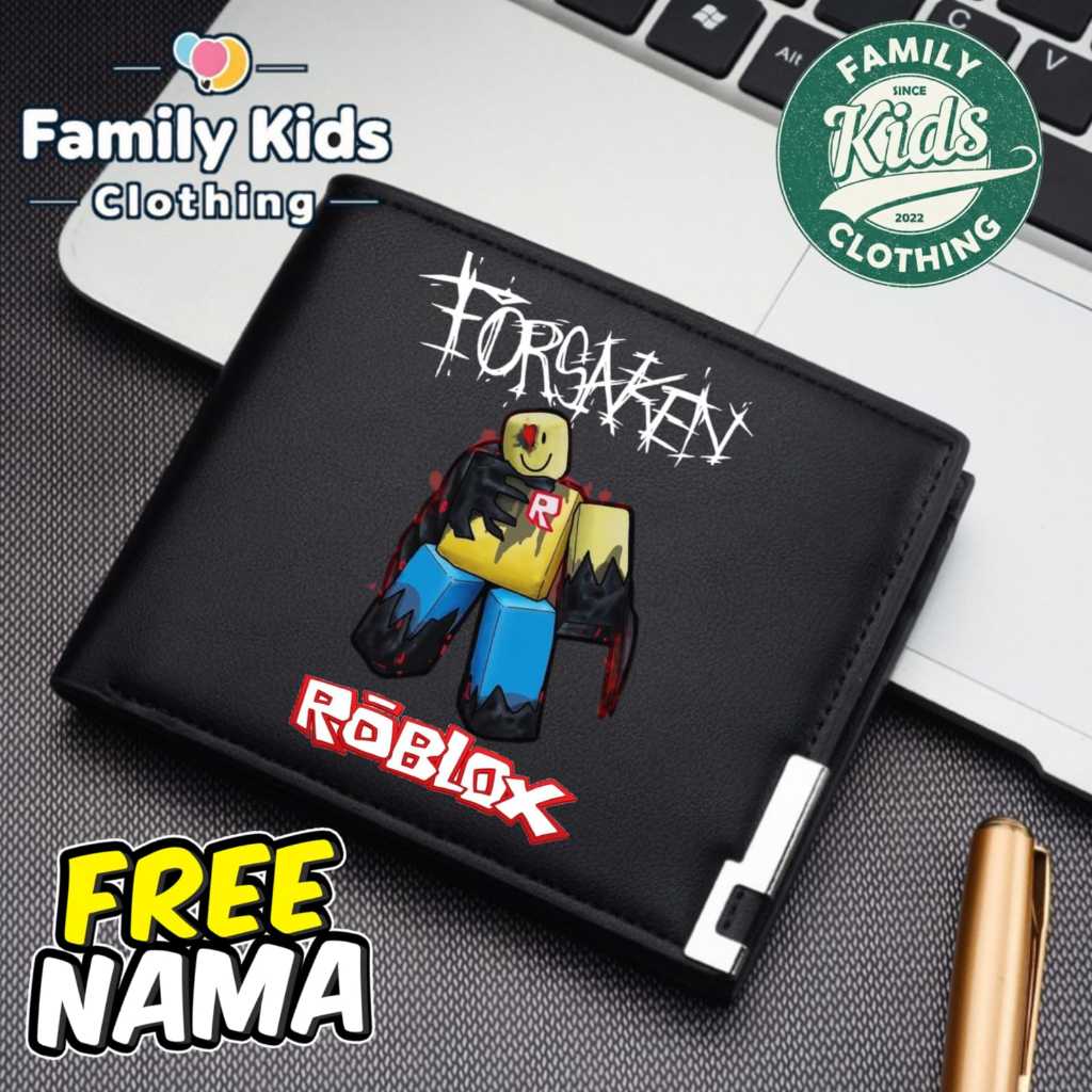 (FREE NAME) กระเป๋าสตางค์สําหรับ CHILDREN & ADULTS ผู้ชายและผู้หญิง UNISEX โลโก้ FORSAKEN กระเป๋าสตางค์หนังใหม่