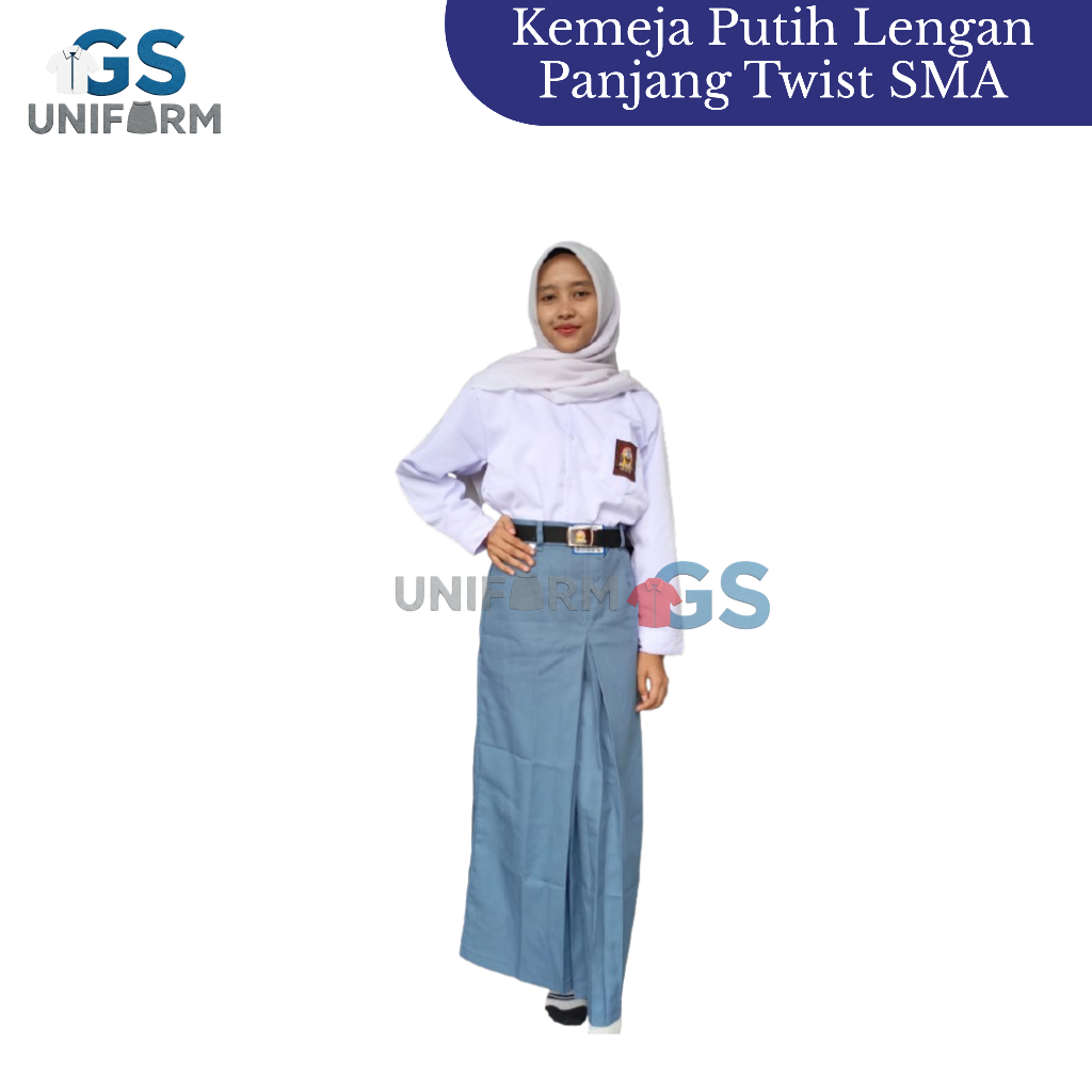 KEMEJA High School Uniform แขนยาว High School Uniform เสื้อเชิ้ตสีขาว High School By.Amrycollection 