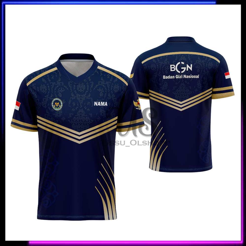 เสื้อแข่ง BGN สําหรับผู้ชาย / เสื้อยืดแขนสั้น BGN / SPPG BGN Jersey Uniform Fullprint Custom Name