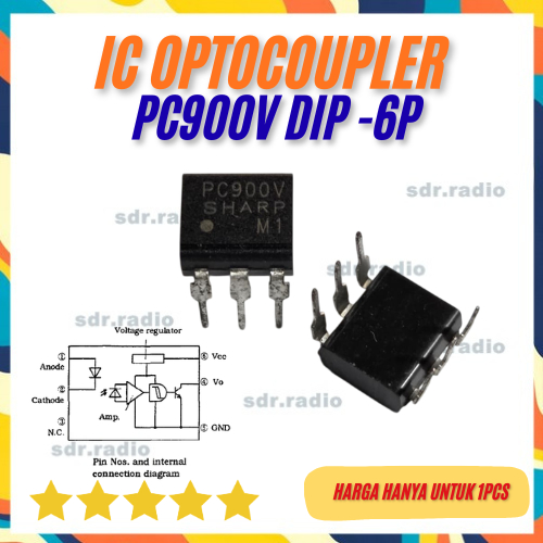 PC900 PC900V PC900 V DIP6 pin optocoupler pc900v จุ่ม 6pin