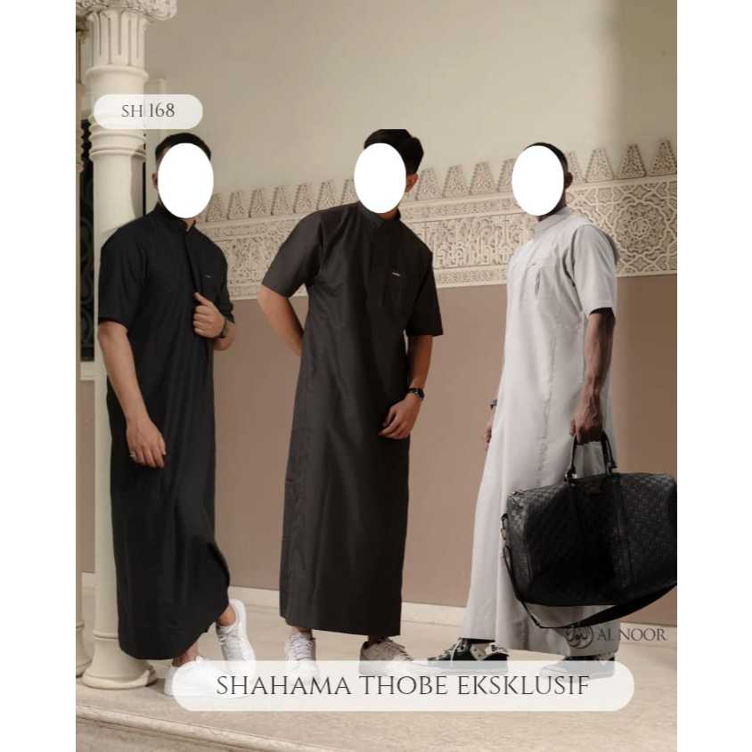 เสื้อคลุมผู้ชาย | เสื้อคลุมผู้ชาย | Shahama Thobe Exclusive SH 168 - Al Noor Wholesale Center