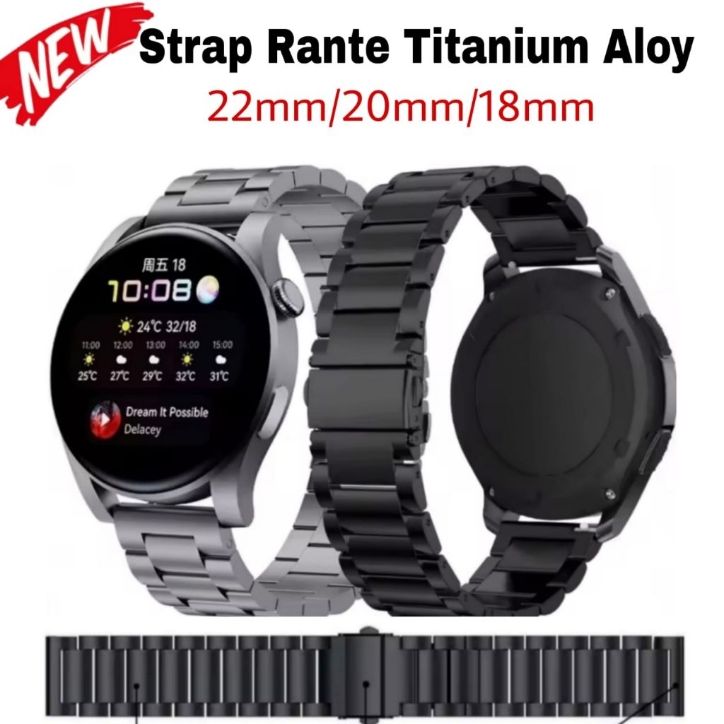 Strap Rante Titanium Alloy 22mm 20mm 18mm universal quick release smartwatch Strap