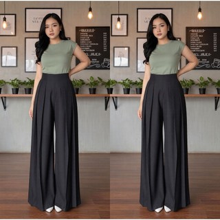 Lavie Pants - Celana Wanita Highwaist - Culote Palazzo Highwaist - Celana Panjang Wanita - Celana Kantor Formal Casual Trendy - Celana Korean Style