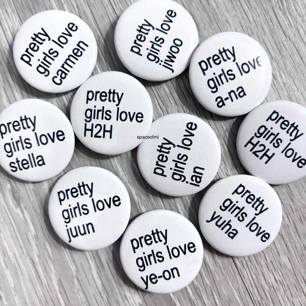 Mini pin ปุ่ม 3 ซม. - h2h สาวสวยโดย spaceofmi - pin เข็มกลัด pin สมาชิก hearts carmen jun ye-on yuha