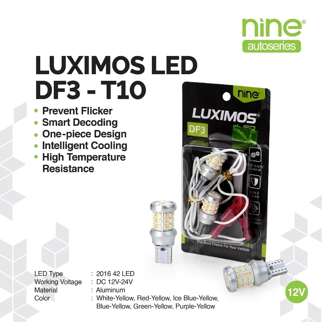 Luximos DF3 T10 2 สี Dusk Turn Signal 9nine White Yellow Warehouse