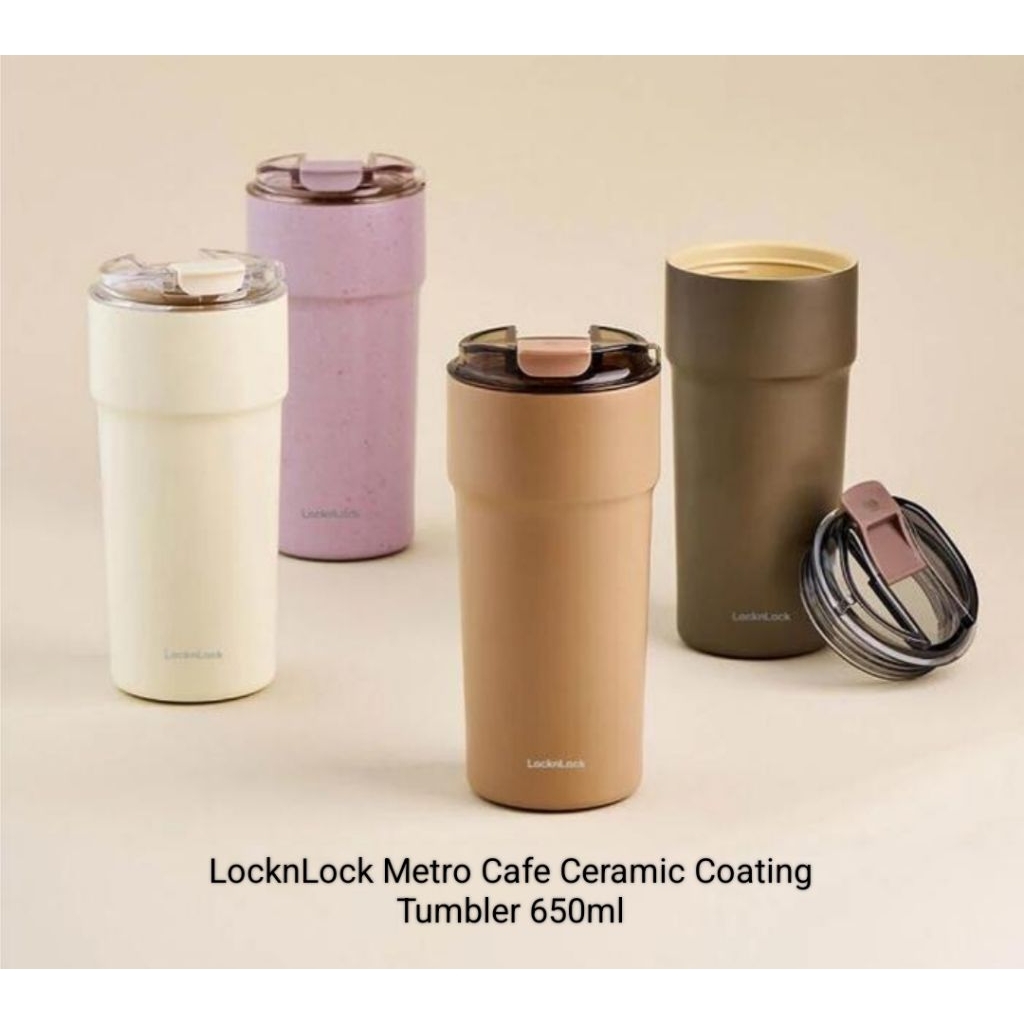 LocknLock Metro Cafe Ceramic Coating Tumbler 650 ml - LHC4359
