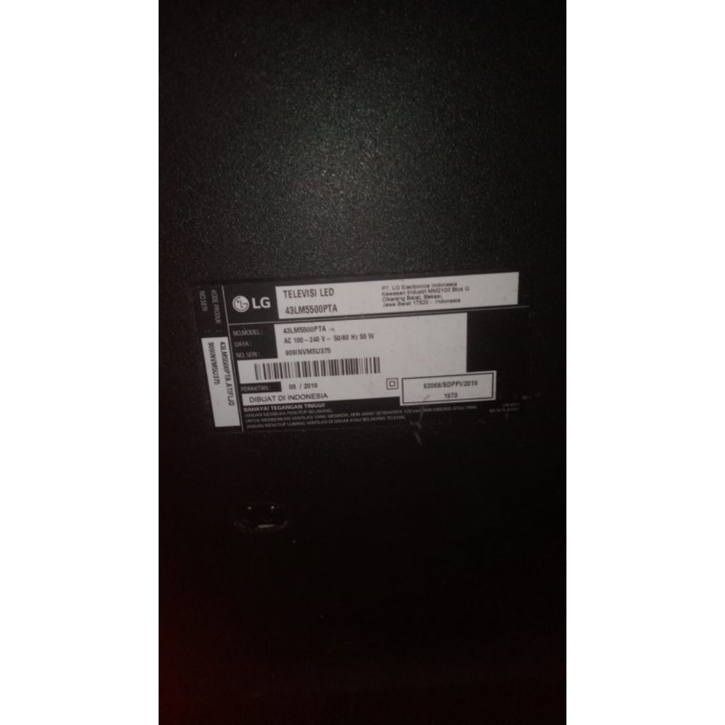 เมนบอร์ด LG 43 นิ้ว DIGITAL TV 43LM5500PTA