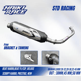 HAIKI RACE Knalpot Standar Racing Beat karbu beat fi scoopy karbu beat deluxe scoopy fi