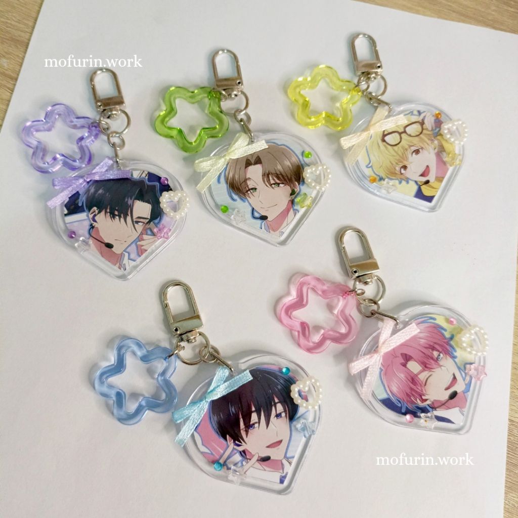 GANTUNGAN Tamons B-Side - พวงกุญแจอะคริลิค Deco ริบบิ้นน่ารัก | Tamon-kun Ima Docchi พวงกุญแจอะคริลิค