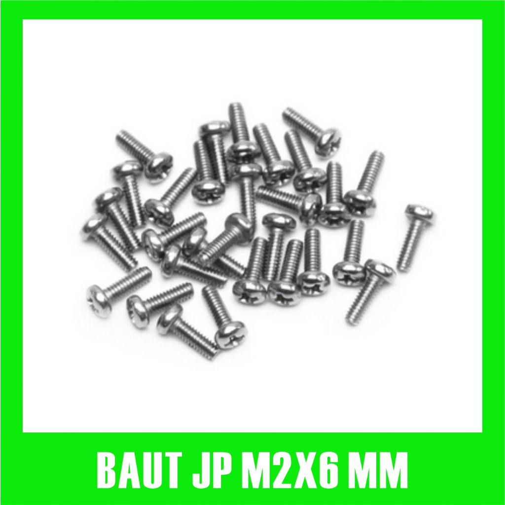 Bolt m2x6 cross รอบ bolt m2 สูง 2 มม. 6 มม. 6 มม. Bolt plus m2 x 6