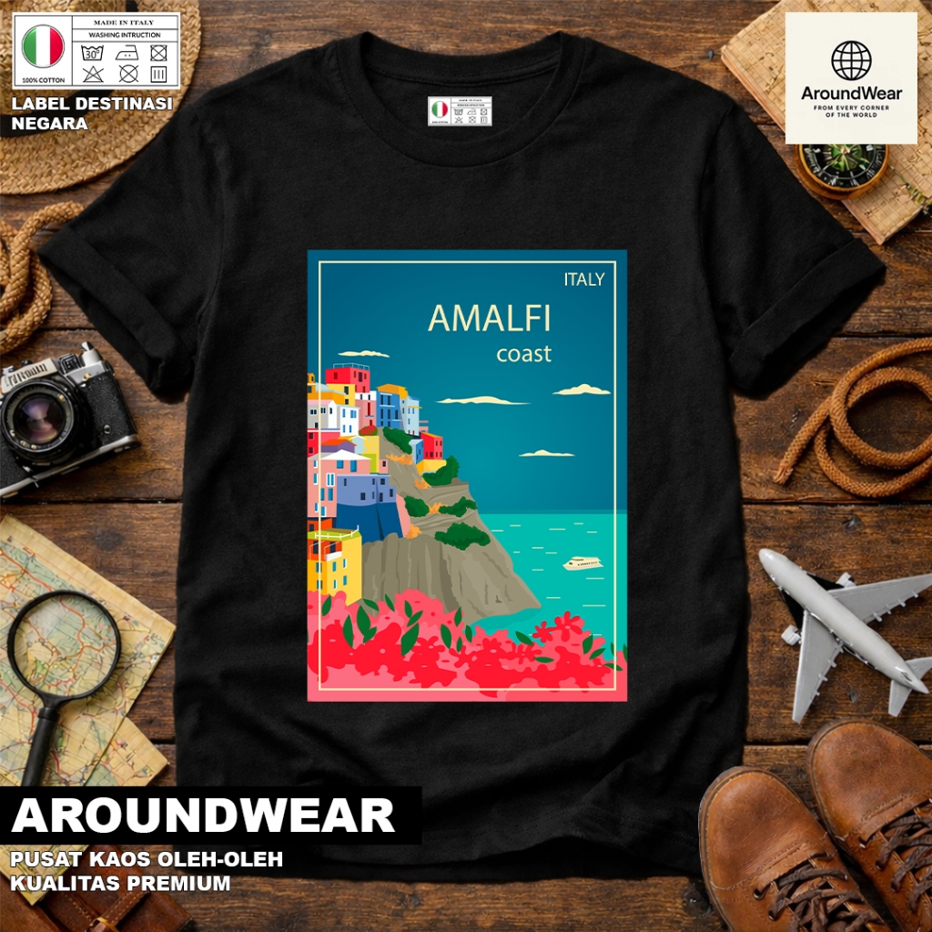 ITALY SOUVENIR T-SHIRT 14 WITH ITALY COUNTRY TAG PREMIUM SOUVENIR MATERIAL GIFT