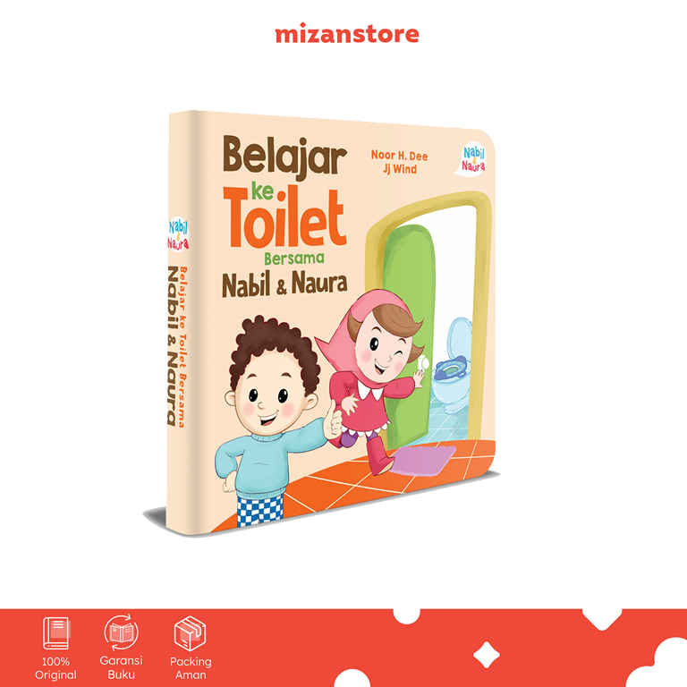 [Mizan] Nabil & Naura Series: Learning to Toilet with Nabil & Naura (Boardbook)