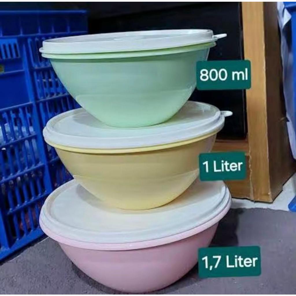 Wonderlier Bowl Set หรือขายปลีก [ Ella Tuppy Tupperware] Ringkes Stackable สีพาสเทล Aesthetic ภาชนะอเนกประสงค์ Leak-Proof