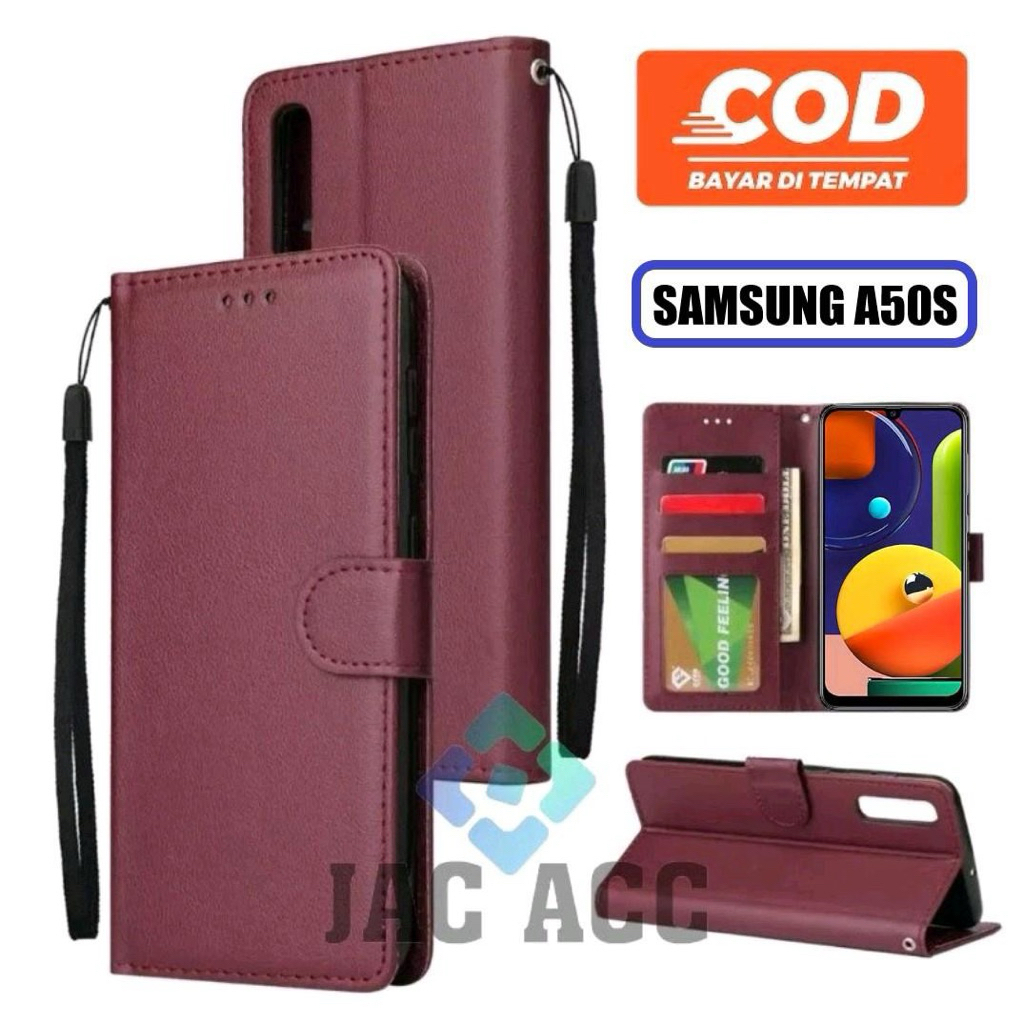 PREMIUM HP FLIP CASE สําหรับ SAMSUNG GALAXY A50s LEATHER FLIP CASE HP PREMIUM สําหรับ SAMSUNG A50s