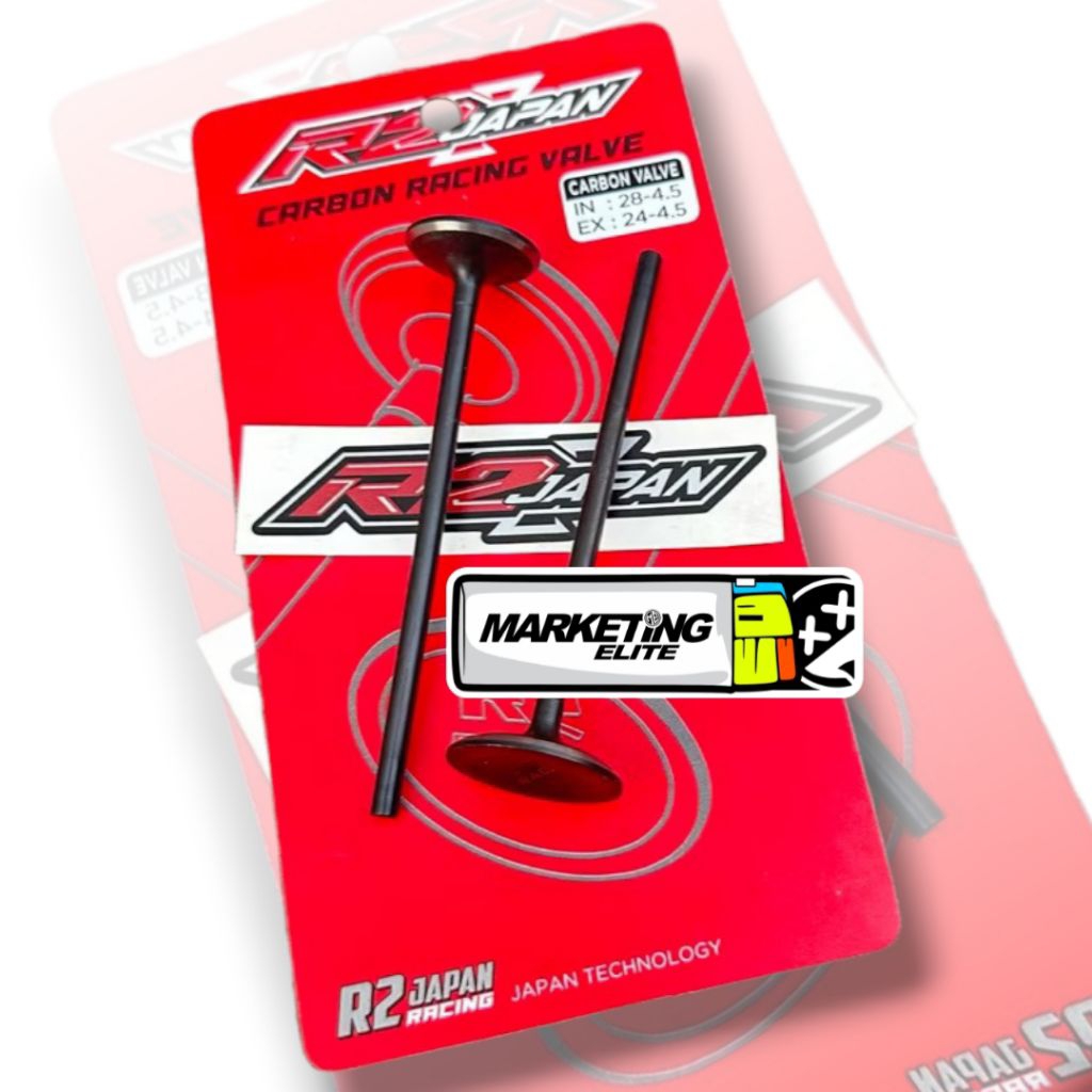 วาล์ว UMBRELLA 4.5 CARBON R2 JAPAN R2 JAPAN BEBEK MATIC UNIVERSAL