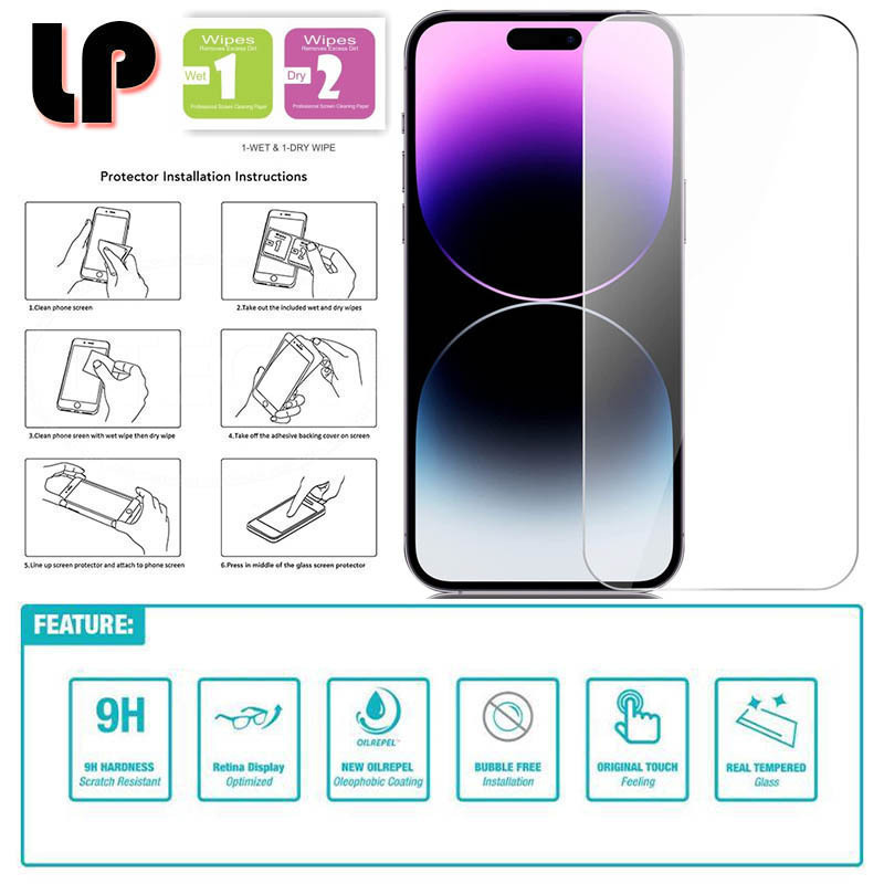 LAYAR LP HD กระจกนิรภัยสําหรับ iPhone 17 - 17 Pro - 17 Pro Max - น้ํา - Anti-Scratch ป้องกันหน้าจอกร