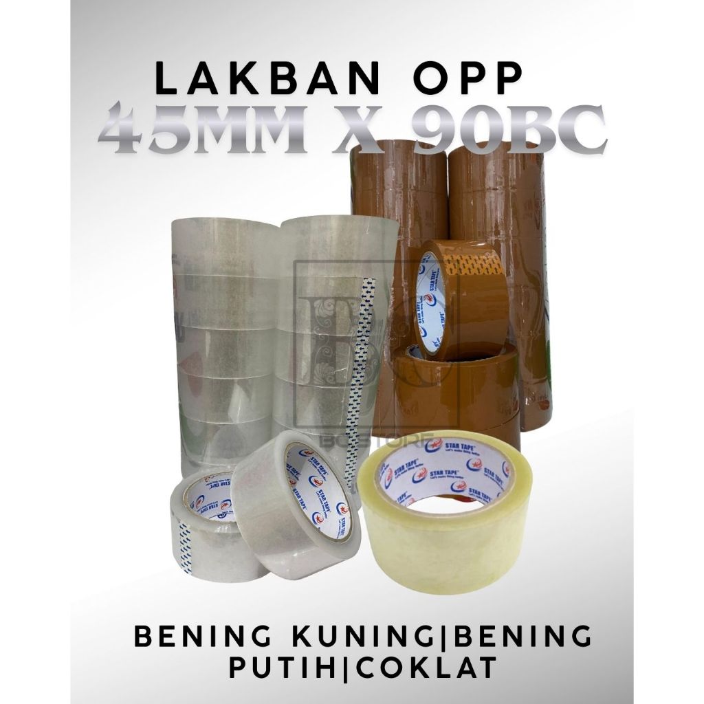 BC DUCT TAPE (6 ชิ้น) 45 มม. X 90 YARD ECO CLEAR DUCT เทปสีน้ําตาล DUCT TAPE STAR TAPE