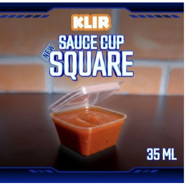 [50 ชิ้น] MIKA SAUCE CUP KLIR THINWAL CUP SQUARE 35ML /SAUCE CUP