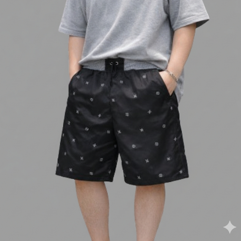 ปากกาจัมโบ้ PATTERN | กางเกงขาสั้นผู้ชายลายจัมโบ้-ใส่สบายไซส์ใหญ่