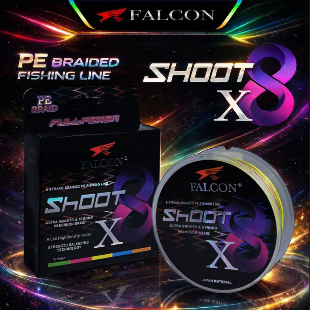 สาย PE Falcon SHOOTING X8 หลากสี 300M/500M